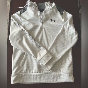 White Under Armour Quarter Zip Hoodie